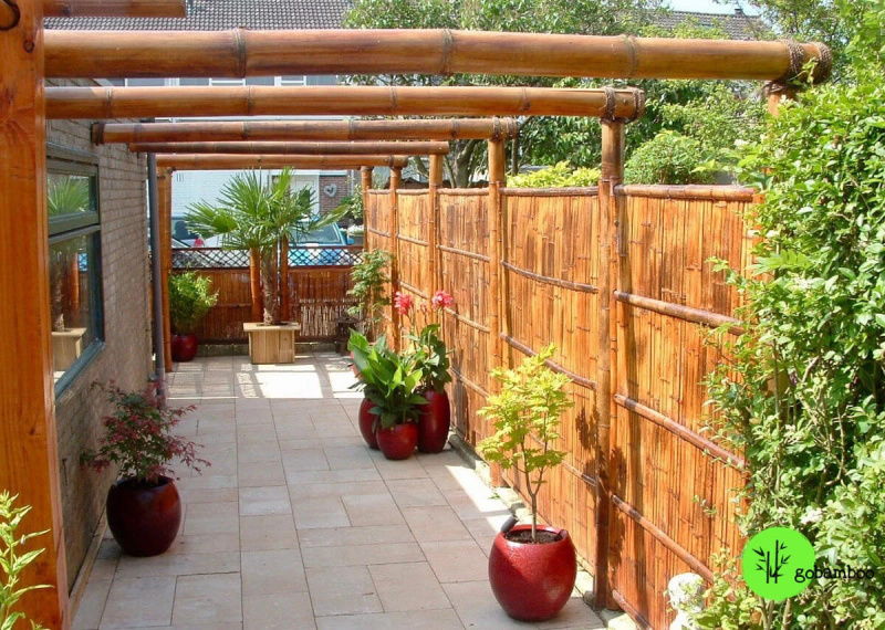 inspirace bambusový plot